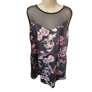 MAURICE'S Pre-Owned Women's Black & Shiny Floral Sleeveless Dress Size 0